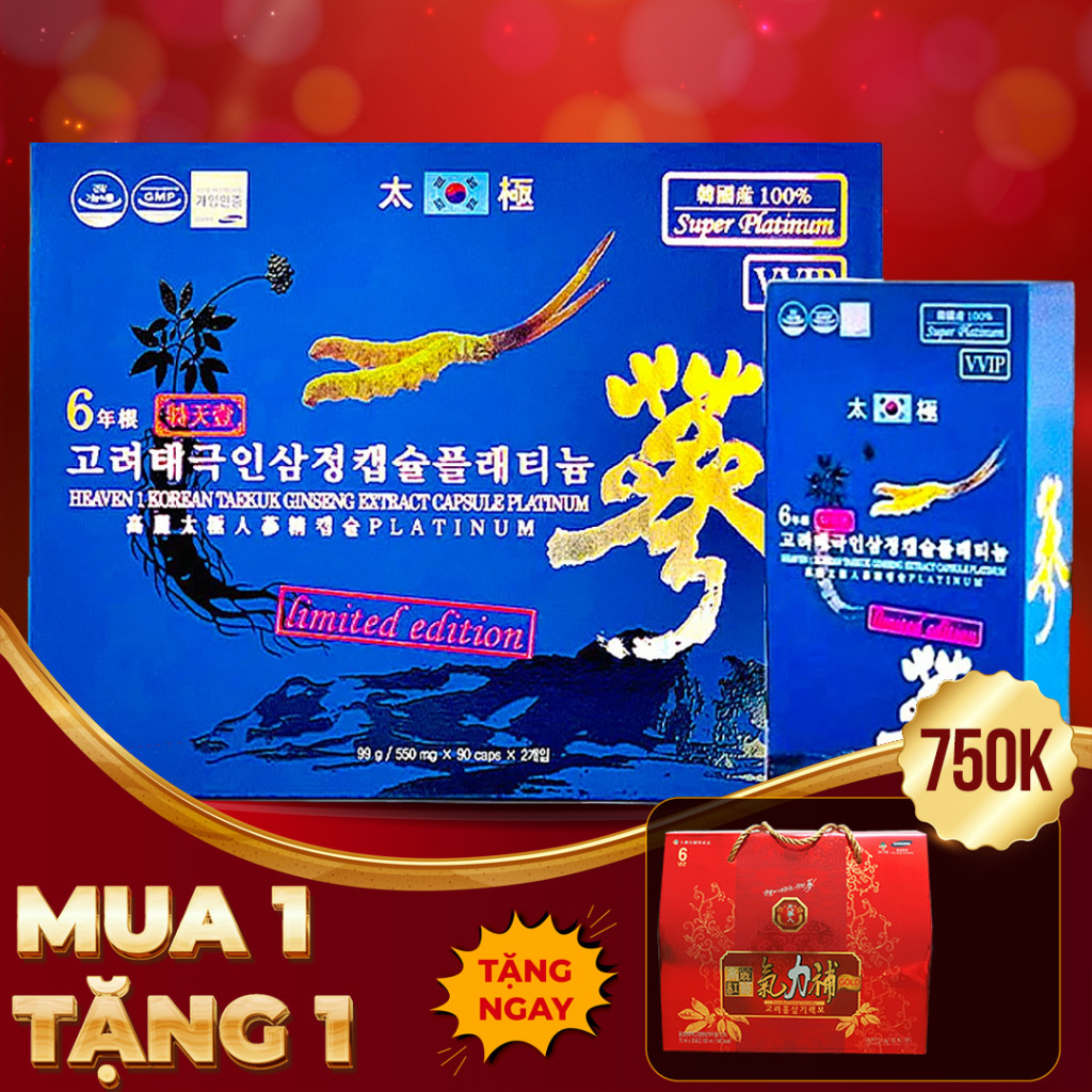 Viên Thiên Sâm Đông Trùng Hạ Thảo Hàn Quốc King Ginseng Cao Cấp Hộp 180 Viên