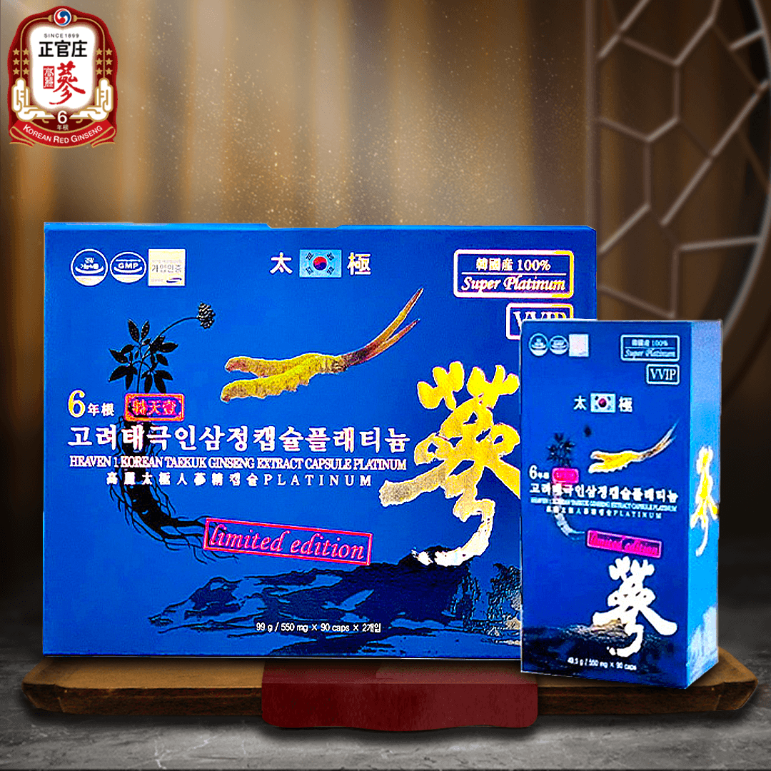 Viên Thiên Sâm Đông Trùng Hạ Thảo Hàn Quốc King Ginseng Cao Cấp Hộp 180 Viên