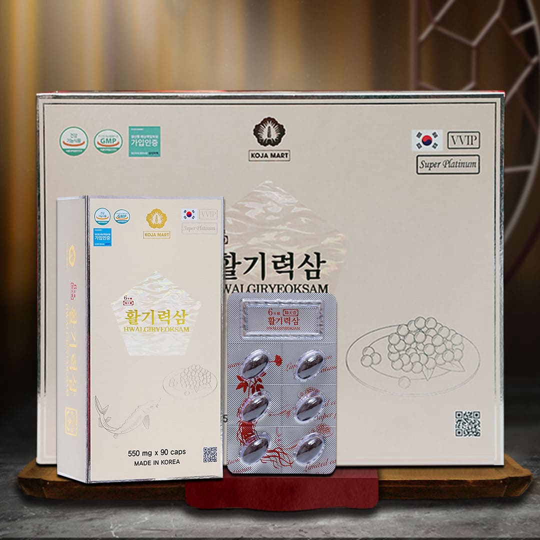 Viên Thiên Sâm Trứng Cá Tầm Hwalgiryeoksam 180 Viên